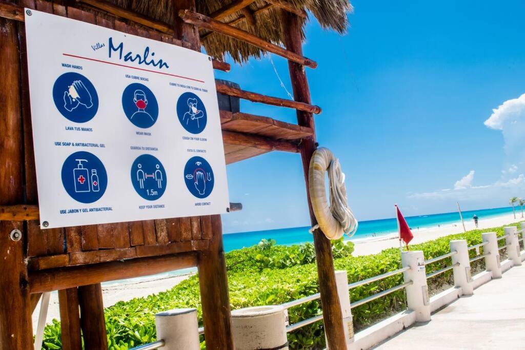 Ocean Front Villa Marlin, Best Location In Hotel Zone #109 Cancún Buitenkant foto